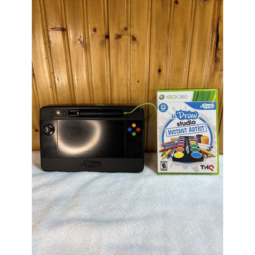 UDraw XBOX 360 Black Game Drawing Tablet  With Udraw Studio Instant Artist.